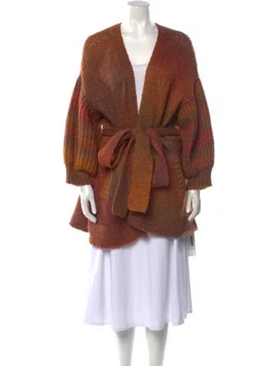 Pre-owned Loveshackfancy V-neck Sweater In Red