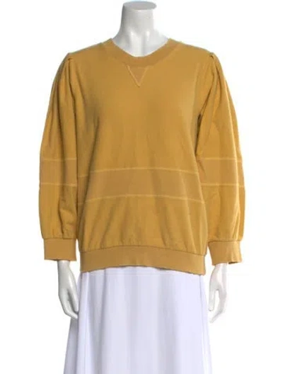 Pre-owned Loveshackfancy V-neck Sweater In Yellow