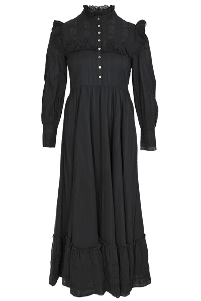 Loveshackfancy Wainscott Dress Black