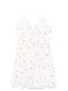 Loveshackfancy Solbina Ribbed Floral And Bow-embroidered Cotton Mini Dress
