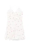 Loveshackfancy Solbina Ribbed Floral And Bow-embroidered Cotton Mini Dress