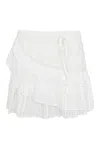 Loveshackfancy White Tiered Mini Skirt In White