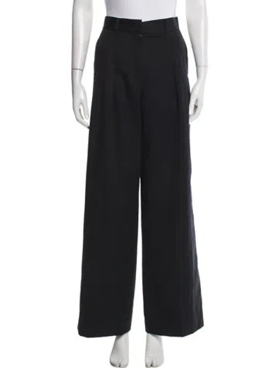 Pre-owned Loveshackfancy Wide Leg Pants In Black