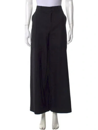 Pre-owned Loveshackfancy Wide Leg Pants In Black