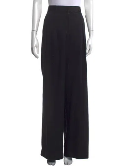 Pre-owned Loveshackfancy Wide Leg Pants In Black