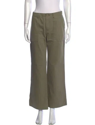 Pre-owned Loveshackfancy Wide Leg Pants In Green