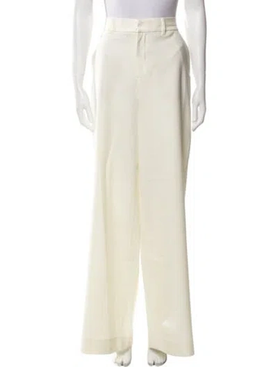 Pre-owned Loveshackfancy Wide Leg Pants In Neutral