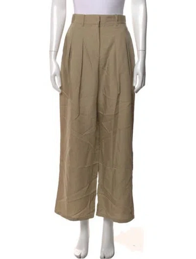 Pre-owned Loveshackfancy Wide Leg Pants In Neutral