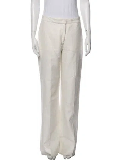 Pre-owned Loveshackfancy Wide Leg Pants In Neutrals