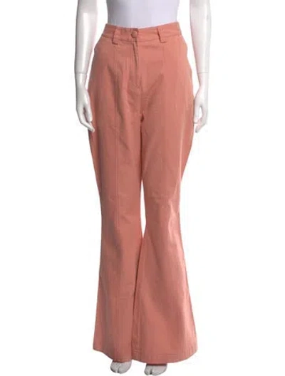 Pre-owned Loveshackfancy Wide Leg Pants In Pink