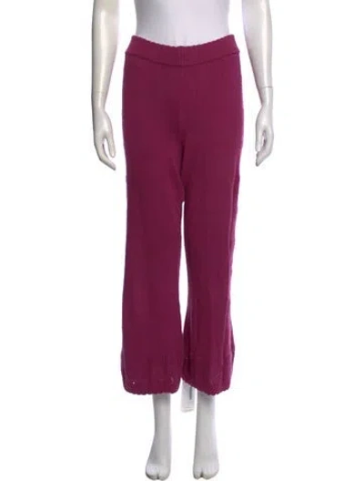 Pre-owned Loveshackfancy Wide Leg Pants In Pink