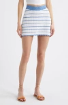 Loveshackfancy Willette Crochet Miniskirt In Blue