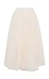 Loveshackfancy Wilona Embellished Tulle Maxi Skirt In Ivory