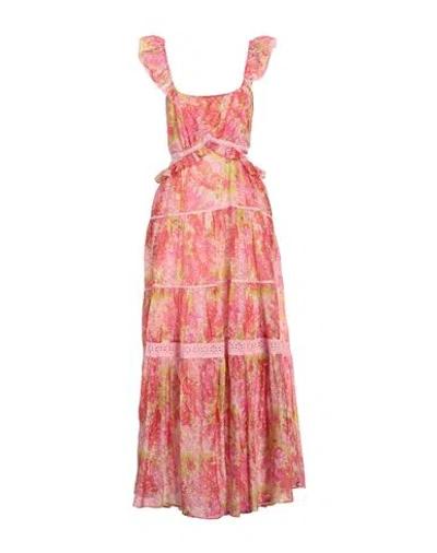 Loveshackfancy Woman Maxi Dress Light Green Size S Cotton, Silk