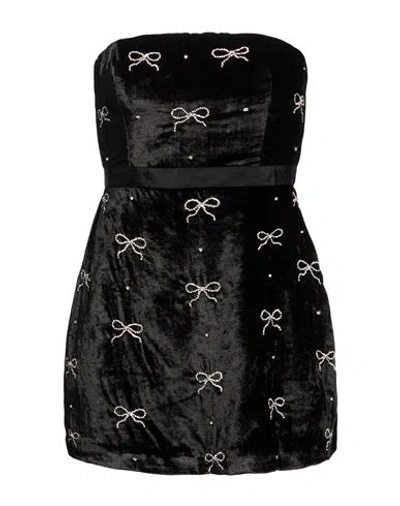 Loveshackfancy Woman Mini Dress Black Size 4 Viscose, Nylon