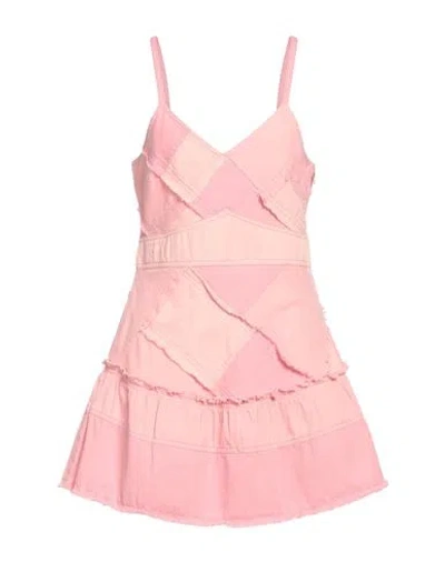 Loveshackfancy Woman Mini Dress Pink Size 12 Cotton