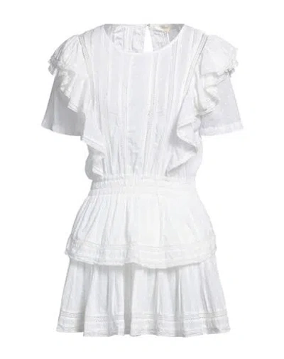 Loveshackfancy Woman Mini Dress White Size Xs Cotton