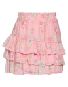 Loveshackfancy Ruffled Mini Skirt In Pink