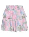 Loveshackfancy Woman Mini Skirt Pink Size Xs Viscose In Pink