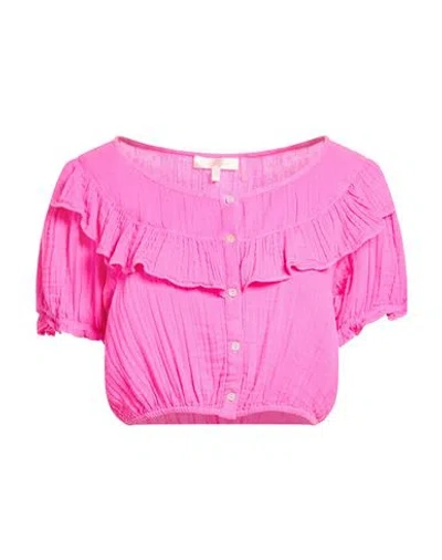 Loveshackfancy Woman Shirt Fuchsia Size S Cotton In Pink