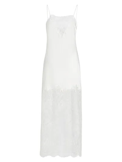 Loveshackfancy Women's Amarissa Lace Bias-cut Midi-dress In White