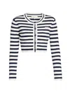 Loveshackfancy Avanette Cardigan In Sailor Night In White