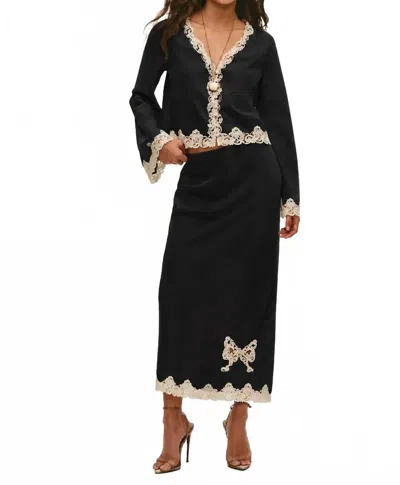 Loveshackfancy Women's Avelaine Skirt In Black