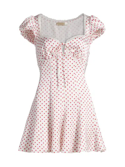 Loveshackfancy Women's Avine Satin Minidress In Pink