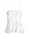 Loveshackfancy Pruitt Cotton Embroidered Top In White
