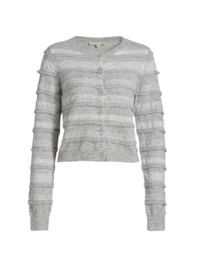 Loveshackfancy Claralise Cardigan In Gray