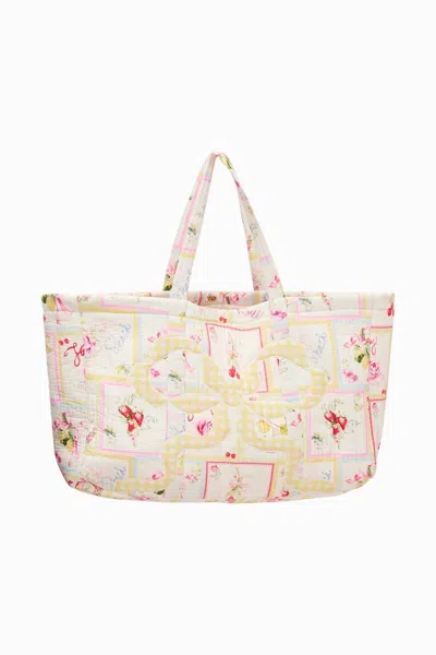 Loveshackfancy Women's Cyndi Fruit Print Tote Bag In Lemon Zest In Yellow