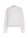 Loveshackfancy Delano Linen Blouse In White