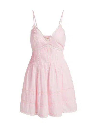 Loveshackfancy Women's Docila Cotton Minidress In Pink