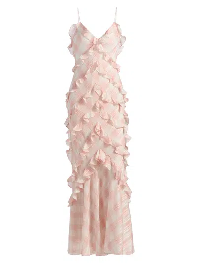Loveshackfancy Women's Ellietta Ruffled Silk-blend Maxi Dress In Pink