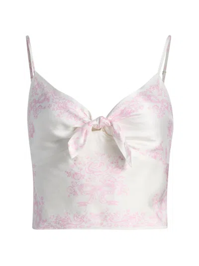 Loveshackfancy Women's Emeraine Printed Top In Ivory Heirloom