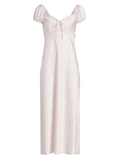 Loveshackfancy Women's Epone Floral Smocked Midi-dress In Pink