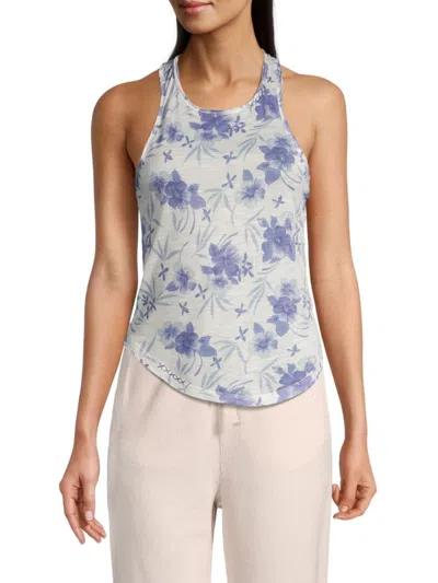 Loveshackfancy Women's Esmerie Floral Racerback Tank Top In Strong Current