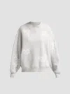 Loveshackfancy Havenleigh Sweatshirt Silver Fog Heather In White