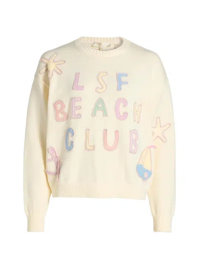Loveshackfancy Women's Kora Cotton Pullover Sweater In Neutral