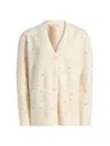 Loveshackfancy Mar Wool Celestial Jacquard Cardigan In Brown
