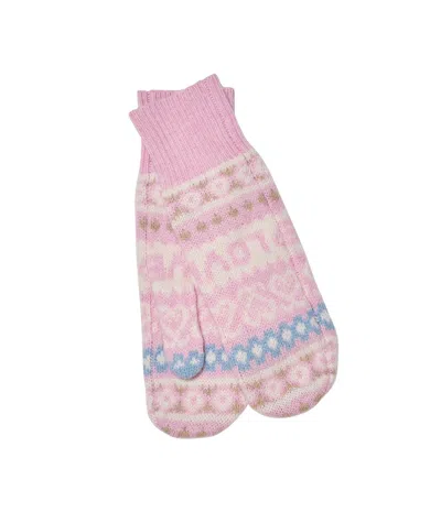 Loveshackfancy Women's Marnella Wool Winter Mittens In Peach Dream In Pink