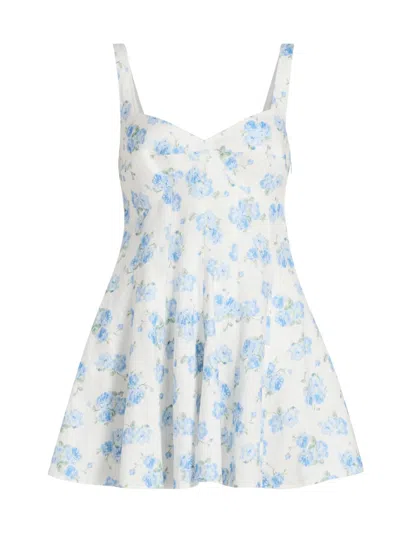 Loveshackfancy Women's Nabi Floral Linen A-line Minidress In White