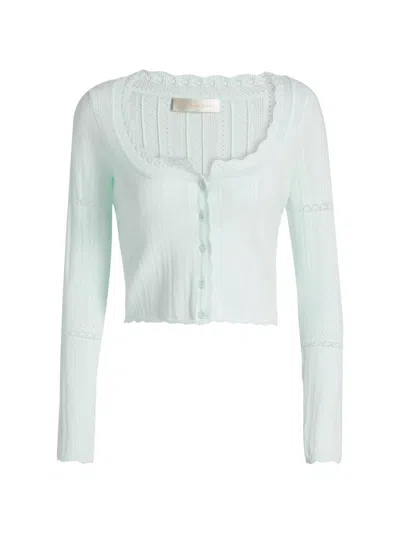 Loveshackfancy Nadiya Cardigan In Blue