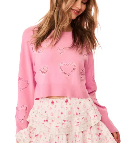Loveshackfancy Women's Parson Pullover Sweater In Pink