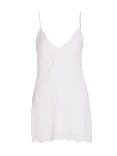 Loveshackfancy Women's Peppy Eyelet Cotton Minidress In White