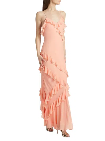 Loveshackfancy Women's Rialto Ruffle Maxi Dress In Orange