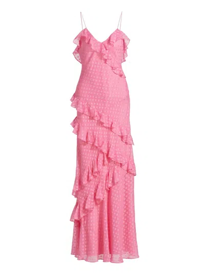 Loveshackfancy Ruffle Maxi Dress In Pink