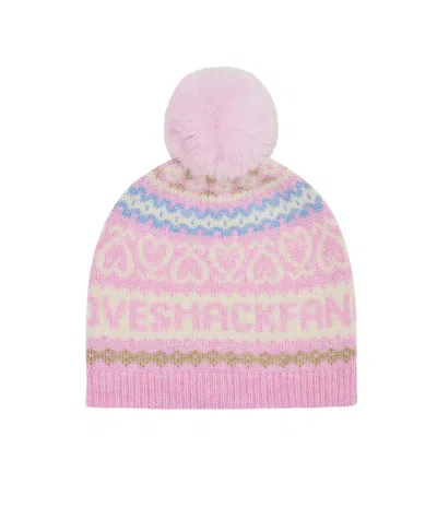 Loveshackfancy Women's Sanibel Wool Beanie In Peach Dream In Pink