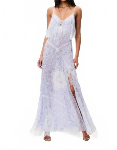 Loveshackfancy Women's Stelline Sheer Silk Maxi Dress In Blue
