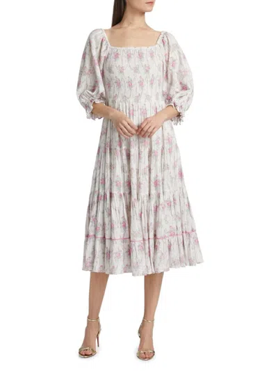 Loveshackfancy Women's Victorian Rigby Floral Dress In Neutral